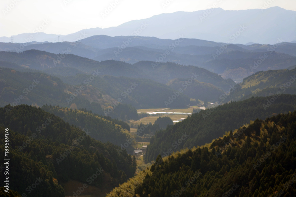 Mountain view in Countryside of Saga prefecture, JAPAN.