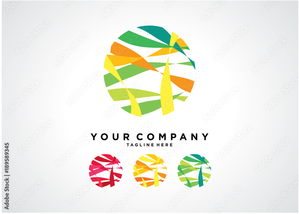 Colorful Abstract Logo Template Design Vector, Emblem, Design Concept, Creative Symbol, Icon