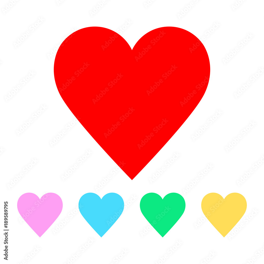 Valentine heart symbols. Vector
