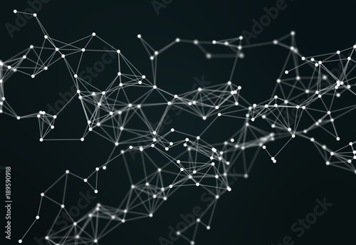 Image of abstract connected dots