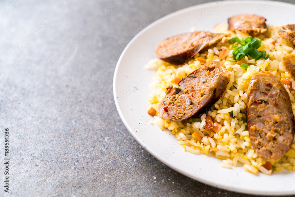 Fried Rice with Notrhern Thai Spicy Sausage