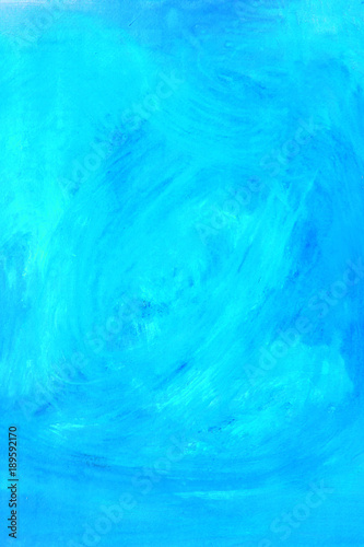 Abstract grunge bright blue painting background. Artistic brushstroke texture background. Hand painted gouache background.