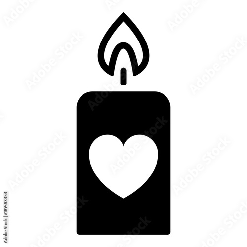 Valentinstag Icon - Kerze 