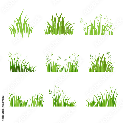 Eco green grass set