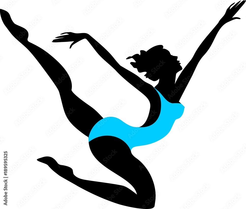 Fototapeta premium Silhouette of gymnast