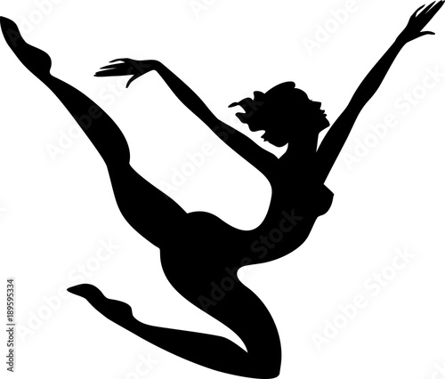 Silhouette of gymnast