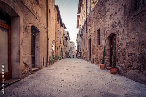 Beautiful street of Montepulciano  Tuscany