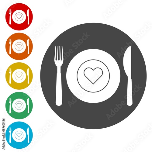 Healthy Food Plate, Food dinning kitchen menu restaurant icon 