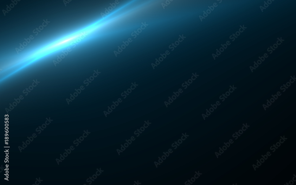 abstract sun burst with digital lens flare light over black background