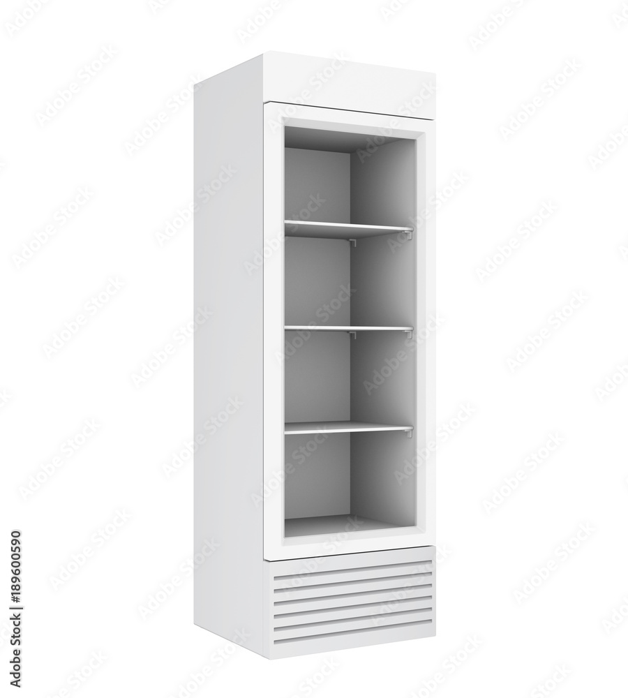 Commercial Display Refrigerator Isolated Commercial Display Refrigerator Isolated