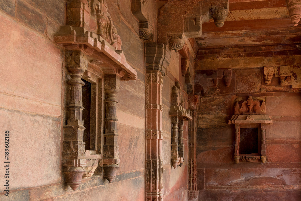 stone windows in Fatehpur Sikri, Uttar Pradesh