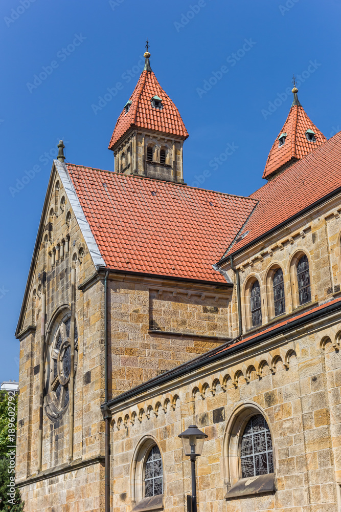 Historic Marien church in the center of Warendorf