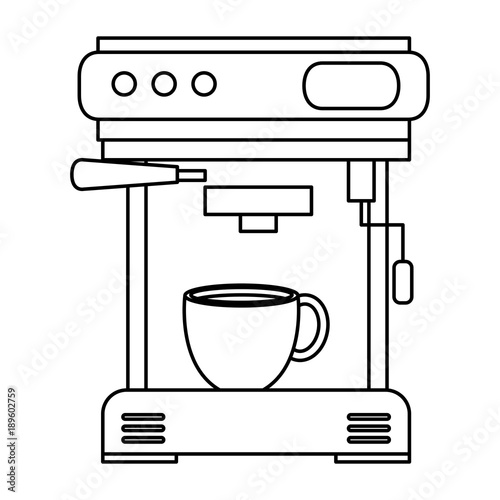 coffee machine isolated icon