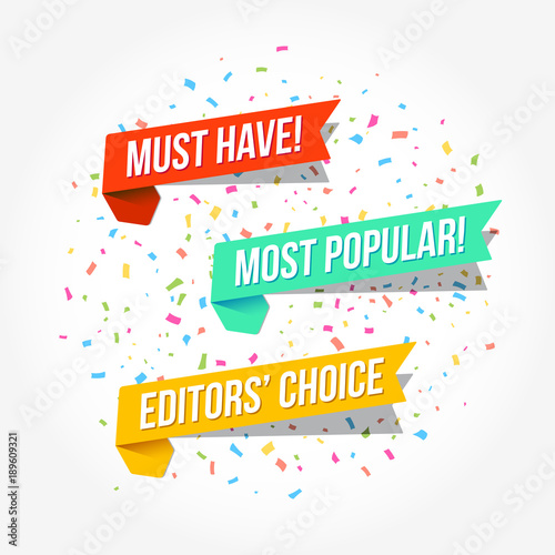 Must Have, Most Popular & Editors' Choice Tags