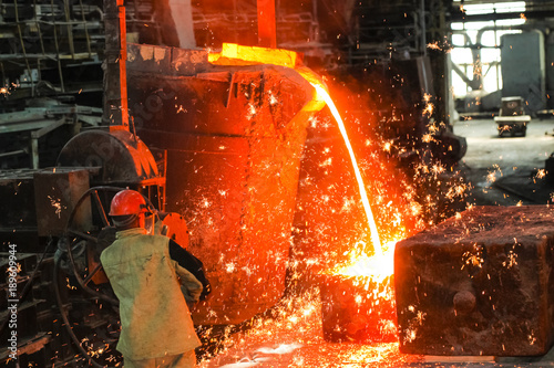 Fotografie foundry metal smelting plant