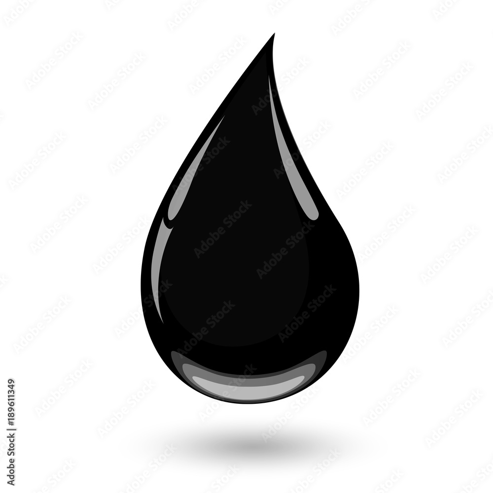 black oil of oil drops down isolated vector black oil of oil drops down isolated vector