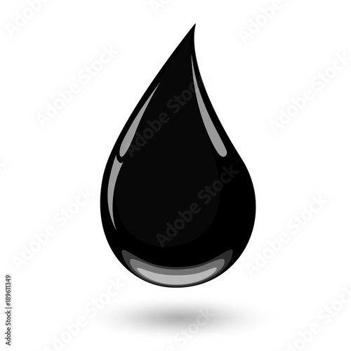 black oil of oil drops down isolated vector