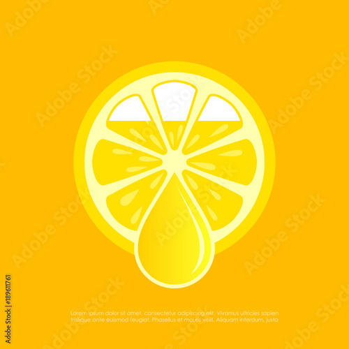 Lemon fresh juice vector poster