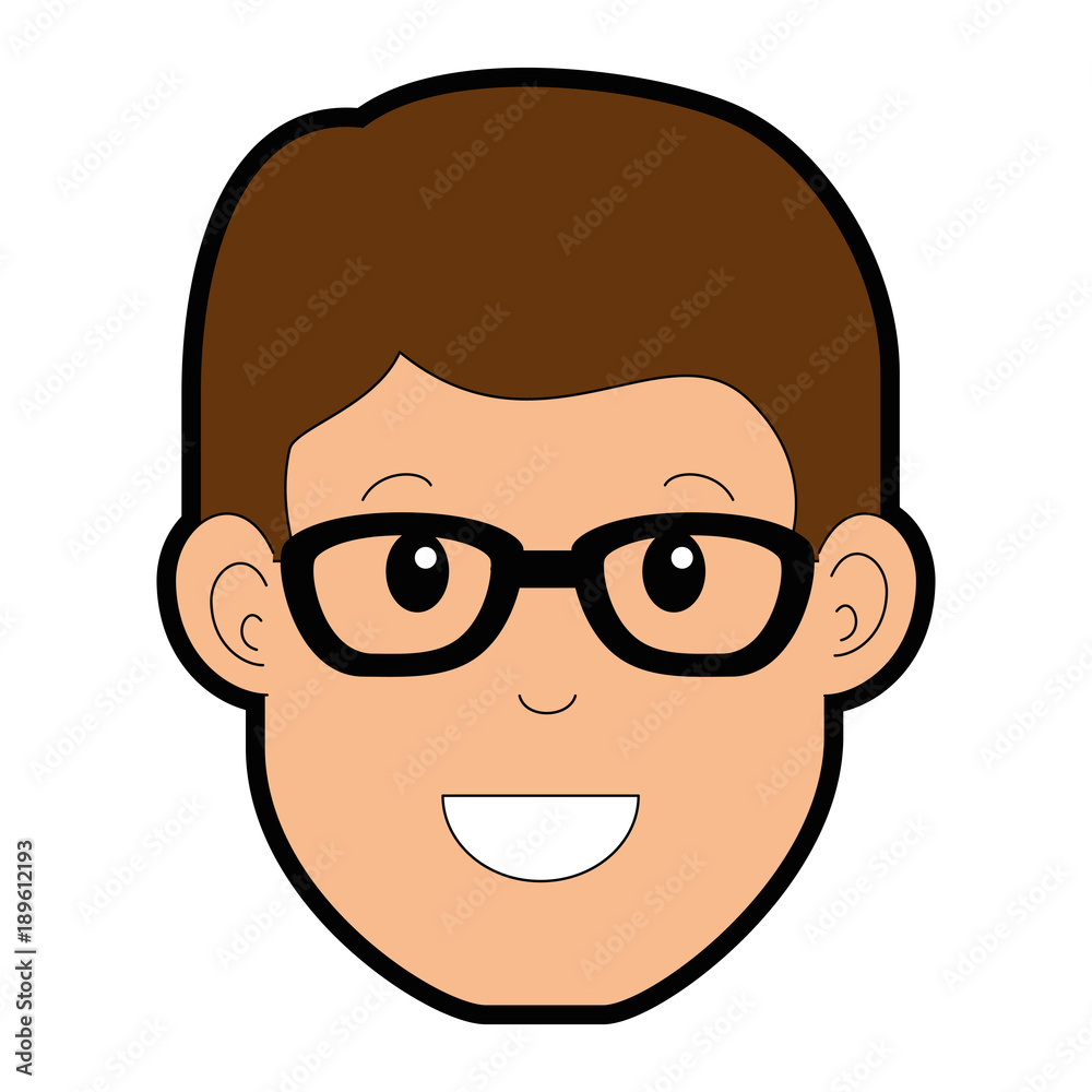 young man head avatar character young man head avatar character