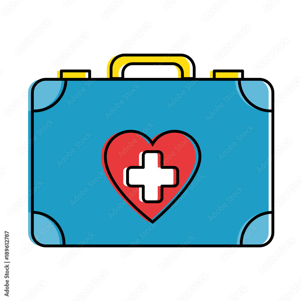 Fototapeta premium medical kit isolated icon
