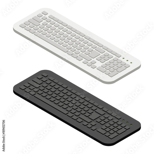 KEYBOARD ISOMETRIC ILLUSTRATION VECTOR