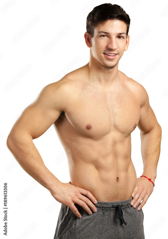 muscular man isolated on white muscular man isolated on white