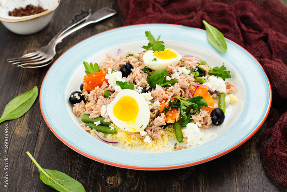 Nicoise salad with couscous Nicoise salad with couscous
