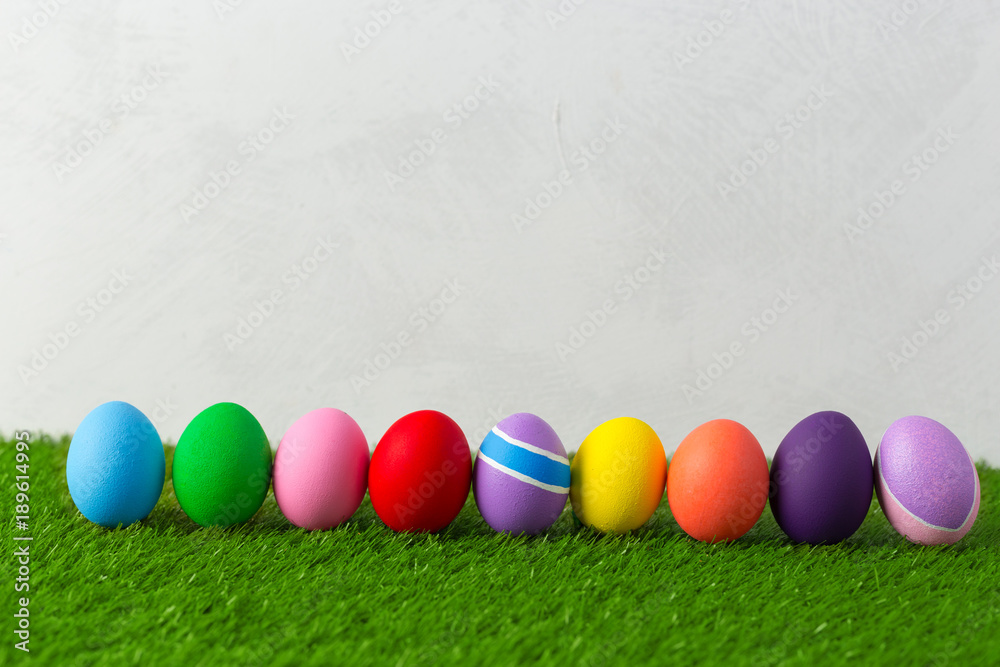 Easter eggs on the grass Easter eggs on the grass