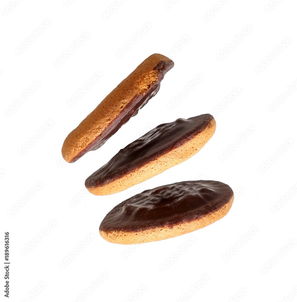 Chocolate cookies isolated on white background Chocolate cookies isolated on white background