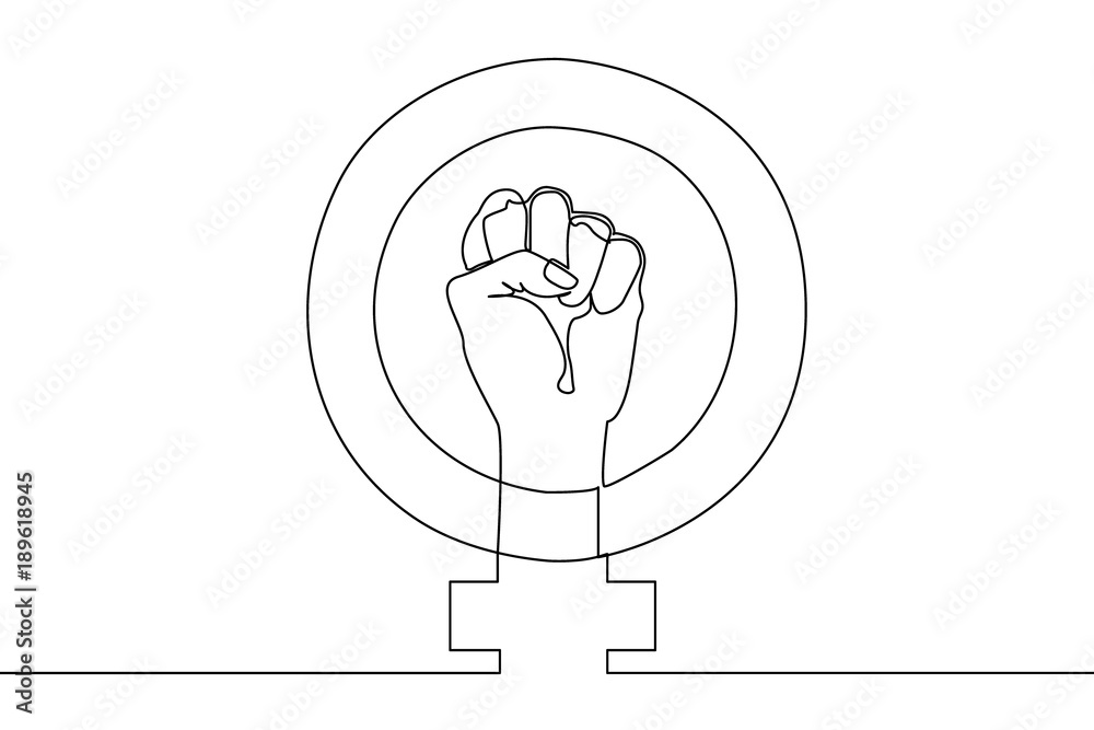Fotografie Feminism symbol. Poster concept.