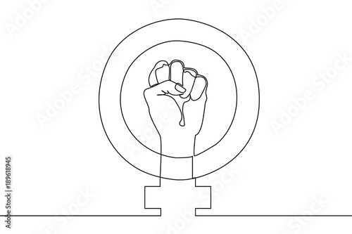 Feminism symbol. Poster concept.