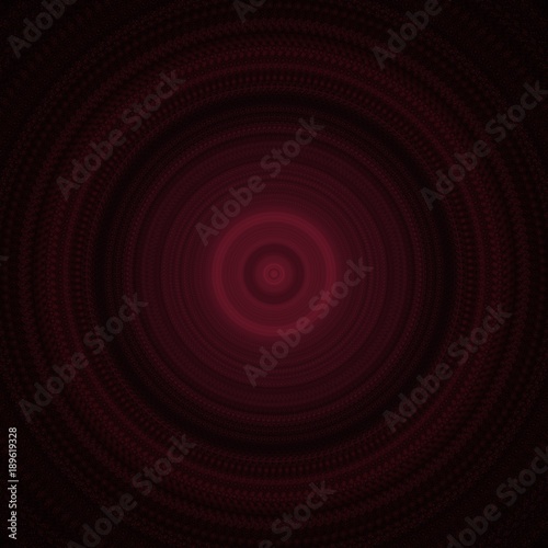 Fractal generated abstract red color circle background
