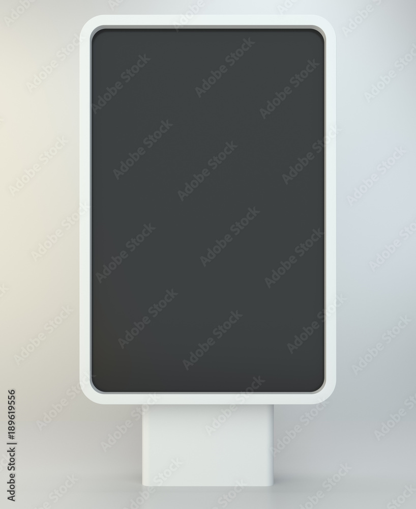 Advertising stand banner. 3d Illustration. Advertising display terminal stand Advertising stand banner. 3d Illustration. Advertising display terminal stand