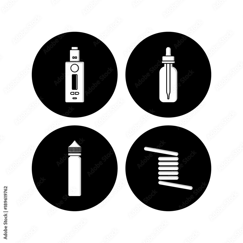 personal vaporizer e-cigarette icon sign set personal vaporizer e-cigarette icon sign set