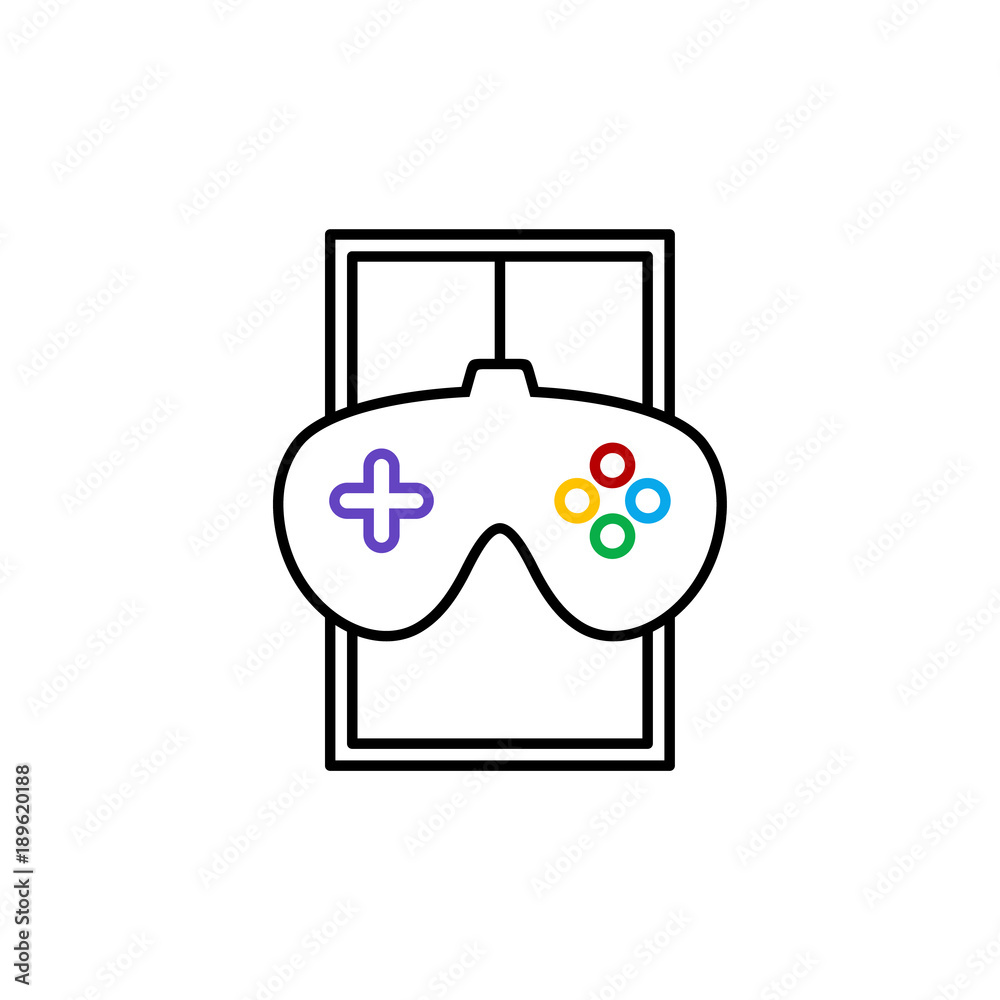 video game console joystick theme logo template video game console joystick theme logo template