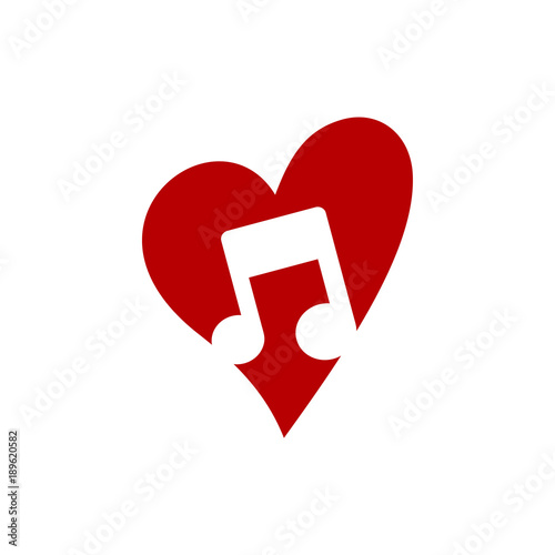 love music icon key note theme logo template
