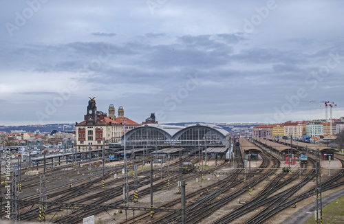 Main Railway Station in Prague, Czech Republic