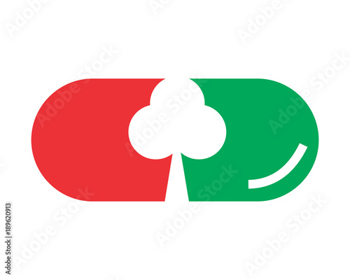 clover pill leaves plant nature herb image icon vector