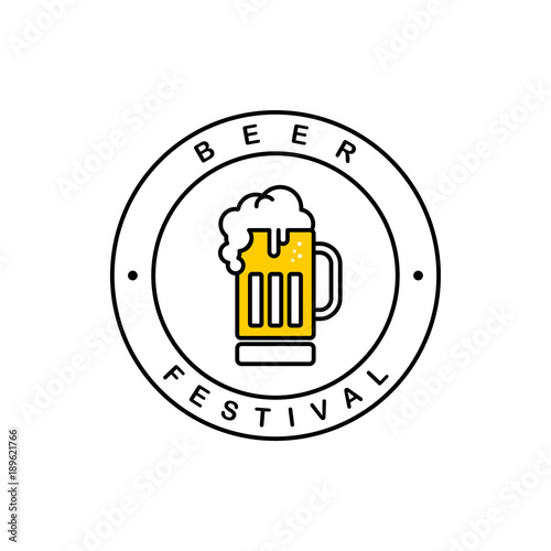 cold glass of beer vector