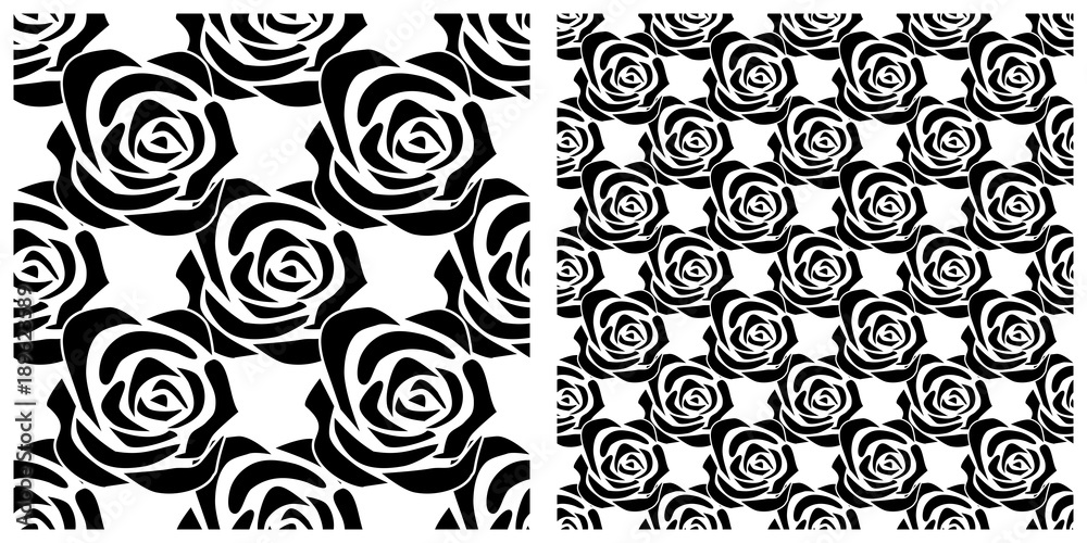 Seamless pattern in single layer of rose.