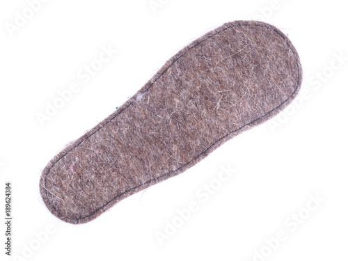 insole for shoes on a white background