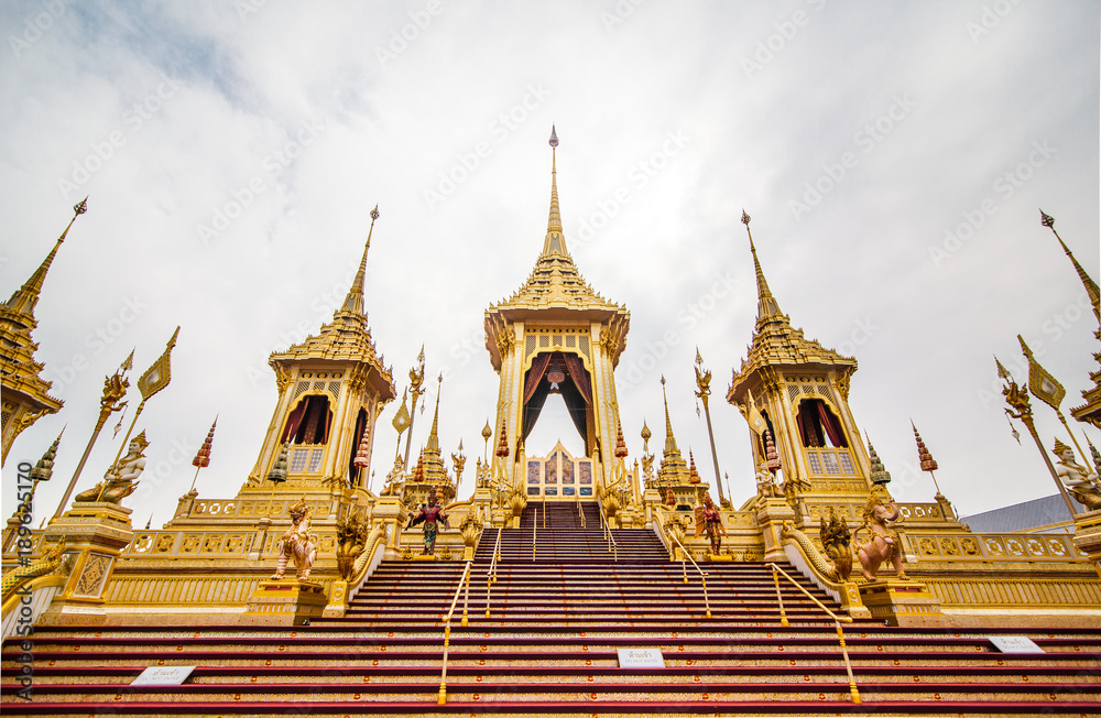 Fototapeta premium The royal funeral pyre King Rama 9 King of Thailand's beloved and the world.