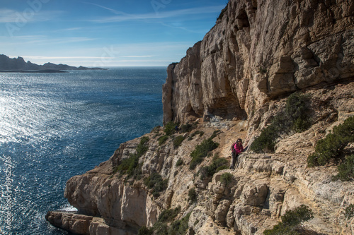 Calanques de Marseille , Mer Méditerranée , France, Pas des pêcheurs , calanque de l' escu photo