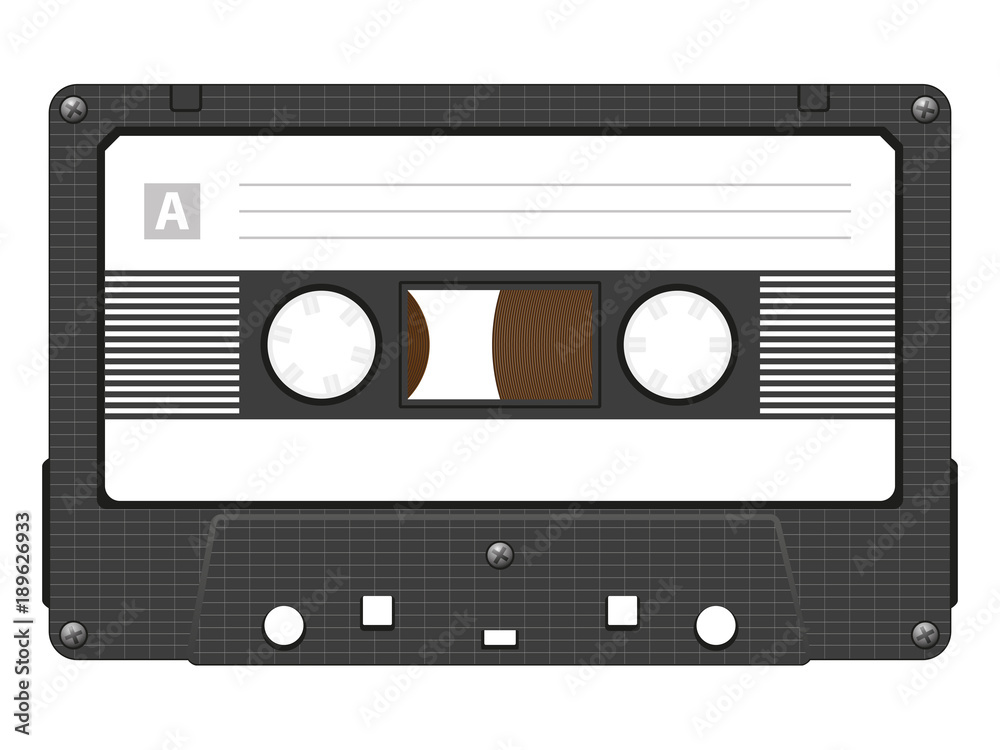 Fototapeta premium Audio music cassette illustration