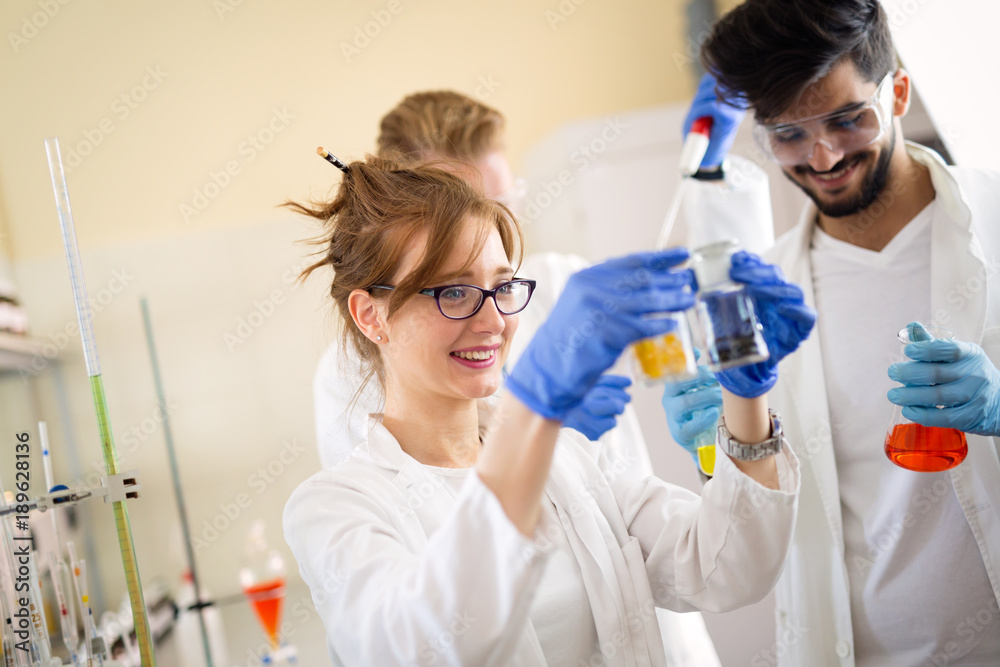 Scientist working at the laboratory Scientist working at the laboratory