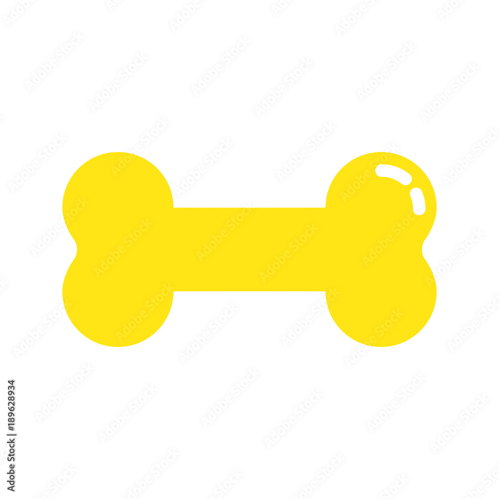 KNOCHEN - Icon Symbol Piktogramm Bildmarke grafisches Element - Web Druck - Vektor - gelb auf weißen Hintergrund 