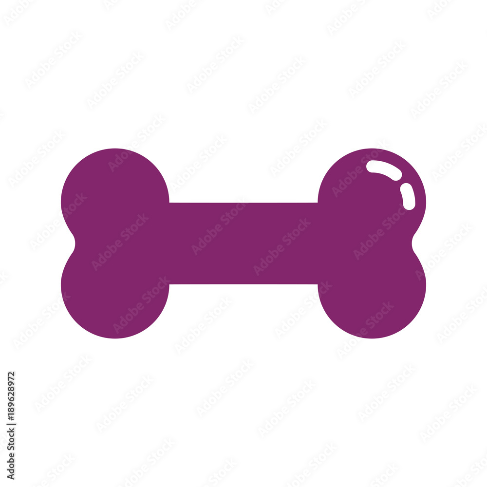 KNOCHEN - Icon Symbol Piktogramm Bildmarke grafisches Element - Web Druck - Vektor - violett auf weißen Hintergrund 