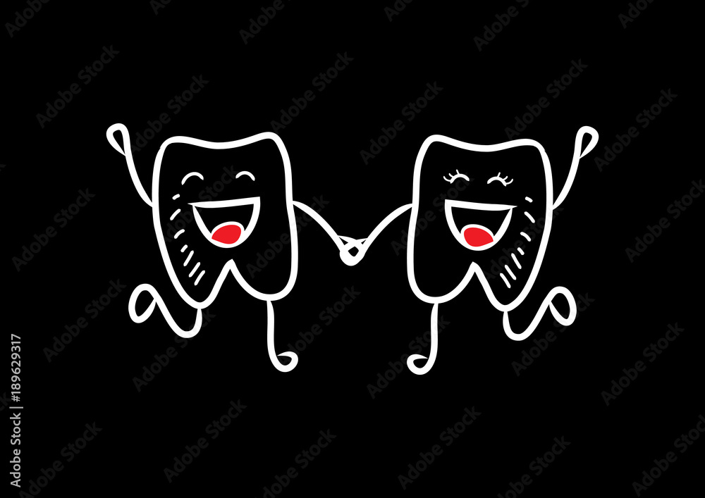 Cartoon cute teeth