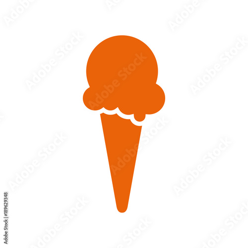 EIS - Icon Symbol Piktogramm Bildmarke grafisches Element - Web Druck - Vektor - orange auf weißen Hintergrund 