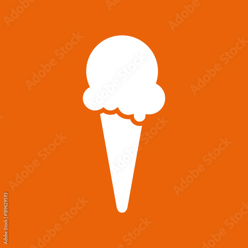  Eis - Icon, Symbol, Piktogramm, Bildmarke, grafisches Element - orange, Hintergrund - Web, Druck - Vektor